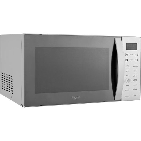 Whirlpool Magnetron Vrijstaand MWO 611 SL Zilver Elektronisch 30 MW+Grillfunctie 850 Perspective