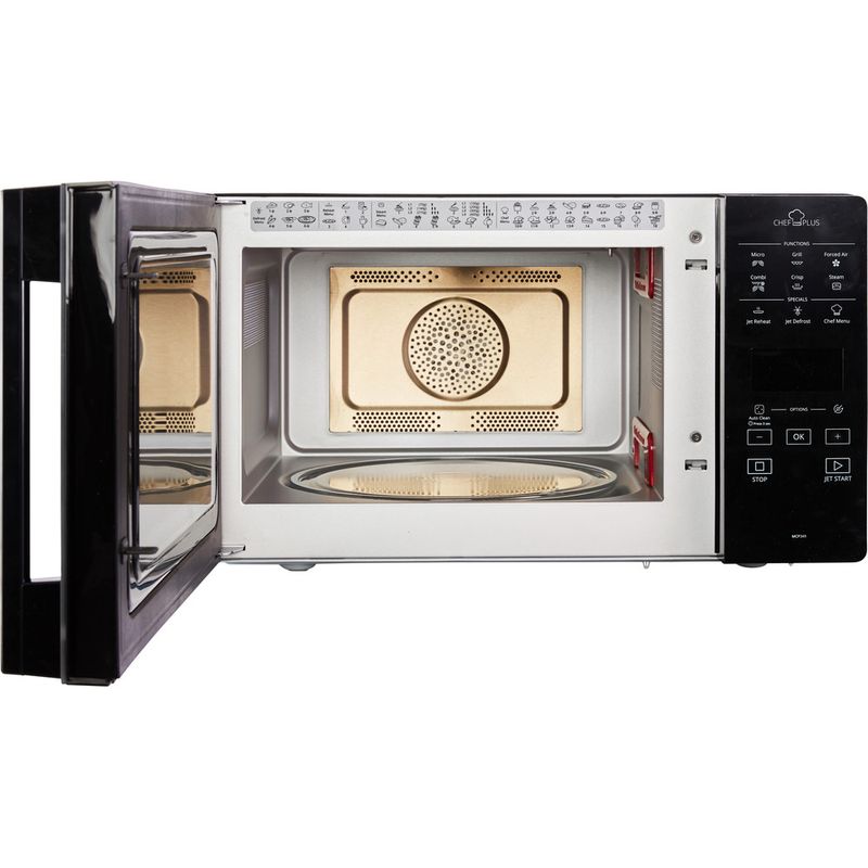 Whirlpool Magnetron Vrijstaand MCP 349 BL Zwart Elektronisch 25 MW-Combi 800 Frontal open