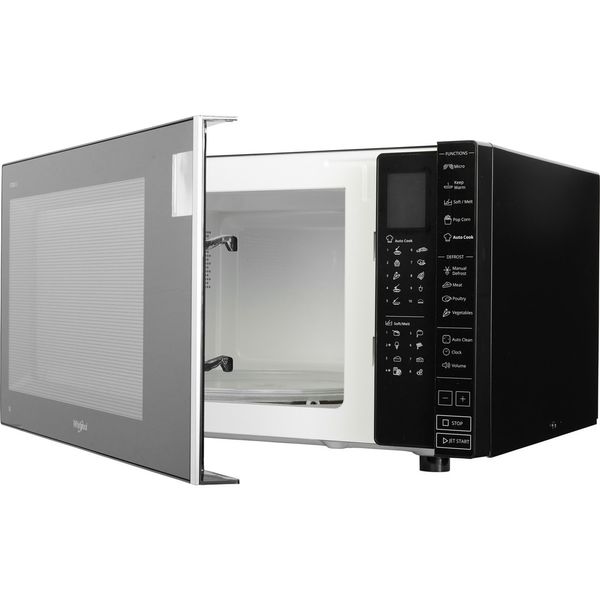 Whirlpool Magnetron Vrijstaand MWP 301 B Zwart Elektronisch 30 alleen MW 900 Perspective open