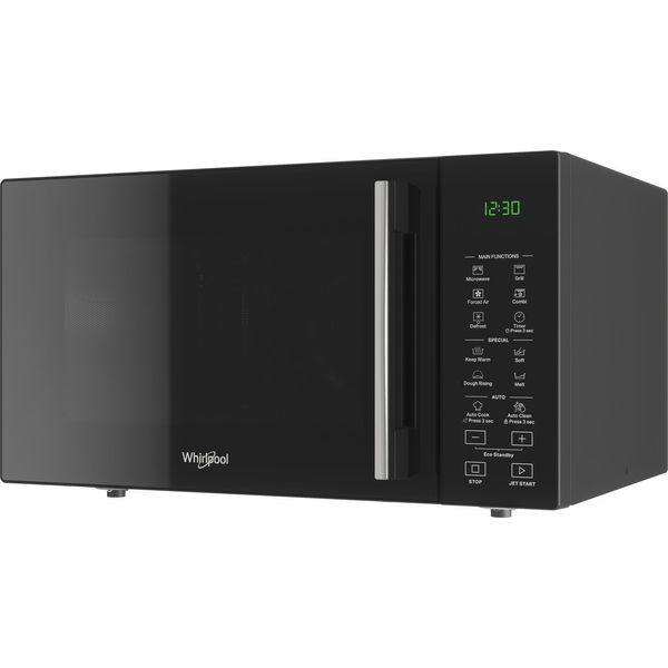 Whirlpool Magnetron Vrijstaand MWP 295 B Zwart Elektronisch 29 MW-Combi 900 Perspective
