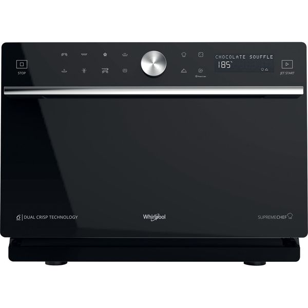 Whirlpool Magnetron Vrijstaand MWSC 9133 SB Zilver Elektronisch 33 MW-Combi 1000 Frontal open