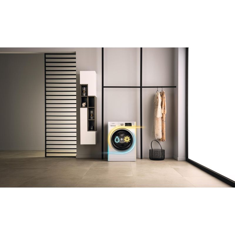 Whirlpool Wasdroger Vrijstaand FFWDD 1076258 SV EE Wit Voorlader Lifestyle detail