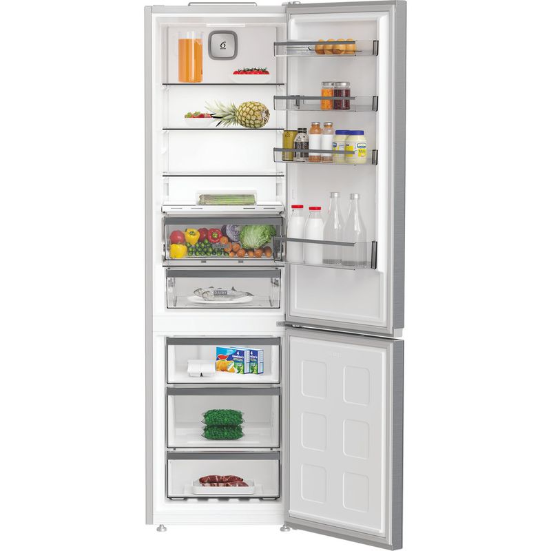 Whirlpool Koel/vriescombinatie Vrijstaand WHK 26362 XP5E Pearl Inox 2 deuren Lifestyle frontal open