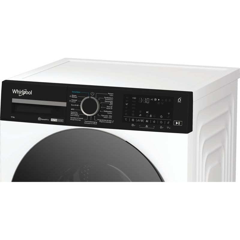 Whirlpool Wasmachine Vrijstaand WPM 07W ADS BE Wit Voorlader A Lifestyle control panel