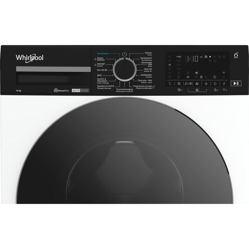 Whirlpool Wasmachine Vrijstaand WPM 07W ADS BE Wit Voorlader A Control panel