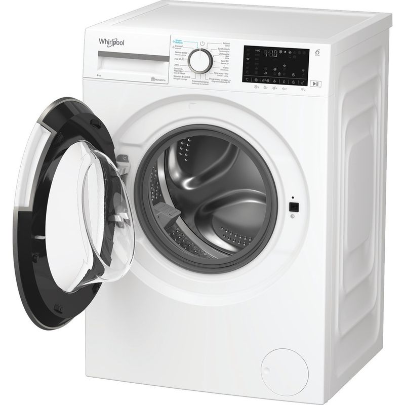 Whirlpool Wasmachine Vrijstaand WAM 87W BE Wit Voorlader A Perspective open