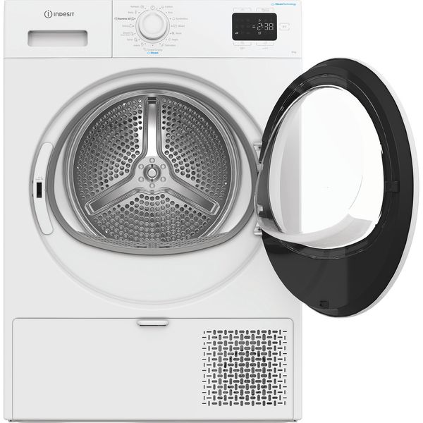 Indesit-Droger-C-YD-94D-WW-EE-Wit-Frontal-open