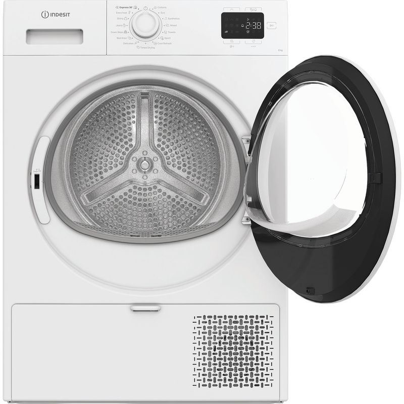 Indesit-Droger-C-YSD-83D-WW-EE-Wit-Frontal-open