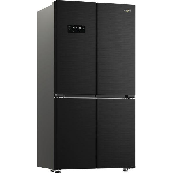Whirlpool Dubbeldeurs Vrijstaand WHGF 6534 XK4E Zwart/rvs Perspective