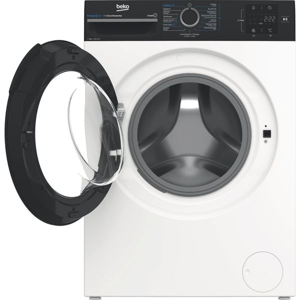 Beko-Wasmachine-Vrijstaand-BM3WFT3941B-Wit-A-Frontal-open
