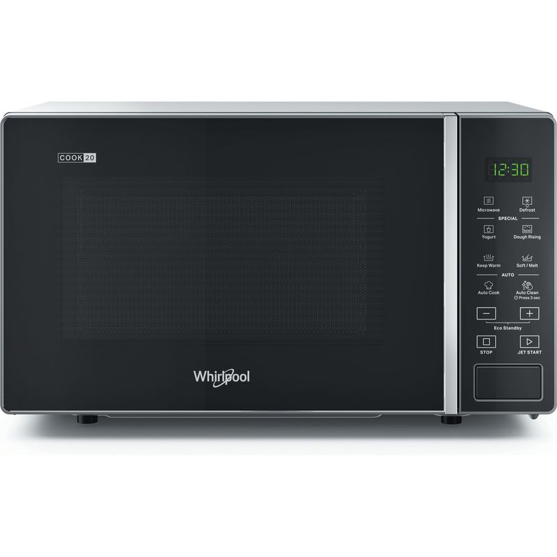 Whirlpool Magnetron Vrijstaand MWP 201 SB Zilverzwart Elektronisch 20 alleen MW 700 Frontal