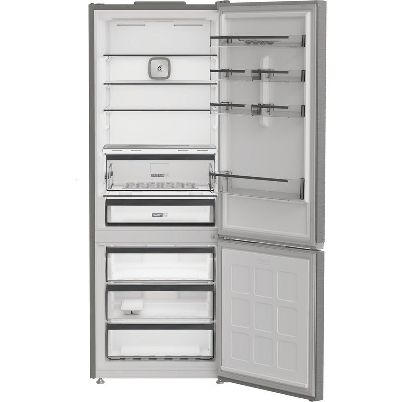 Whirlpool Koel/vriescombinatie Vrijstaand WHK2 6494 X6E New Silver – ARC 1035 2 deuren Perspective open